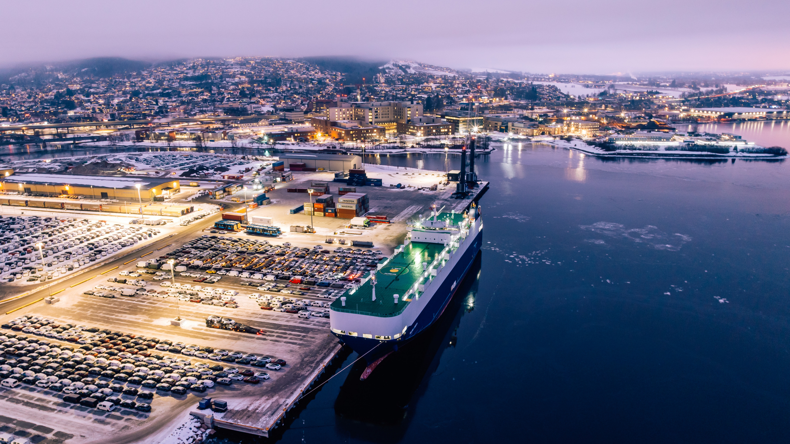 A Polaris Global vessel docked at the Port of Drammen, Norway.